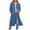 Blue, variant on Pxxlle Zip Up Hoodie Women Long Sleeve Knee Length Hoodies Winter Hooded Sweatshirt Fall Long Jackets with Pockets Khaki XXL