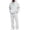 09# Light Gray, variant on Men's 2 Piece Sweatsuit Quarter Zip Hoodie & Wide Leg Sweatpants Set Oversized Casual Athletic Tracksuit with Kangaroo Pockets Royal Blue M