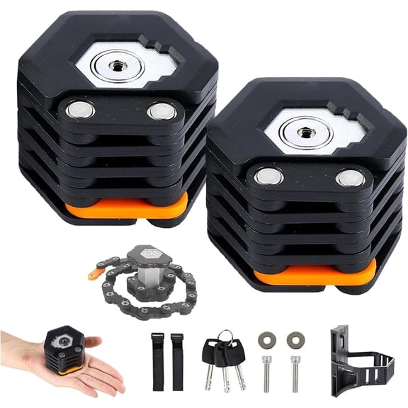 Titanguard Pro Folding Bike Lock - Heavy Duty Security Chain with Mounting Bracket, Anti-Theft for Bicycles, Motorcycles, Scooters & E-Scooters