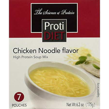 ProtiDiet Chicken Noodle Soup, 7 pouches, Net Wt. 6.2 (Best Way To Freeze Soup Portions)