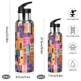 thumbnail image 2 of Yayeee 20oz Insulated Water Bottle Double Wall Stainless Steel with Flip Straw Lid, Art Buildings, 2 of 7