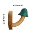 thumbnail image 2 of kchsji Wooden Coat Hook Wall Mounted Non-Drill Nordic Hanger, Solid Wood Strong Load-Bearing Hook for Clothes Hats Bags Keys, Decorative Door Rear Storage Hook for Home Bedroom Entryway, 2 of 6