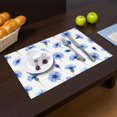 thumbnail image 2 of Placemat, Pioneer Flower Floral Print Pattern Place Mats Table Mat Set Of 2, PVC Washable Placemats for Party Kitchen Dining Decoration, 18x12 Inch, Fade Resistant, 2 of 6