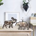thumbnail image 5 of Paquete de 2 ciervos y osos de madera en 3D, decoración rústica de pared, árbol y adornos navideños de madera, decoración de animales de madera para sala de estar y dormitorio (oso de ciervo), 5 of 5