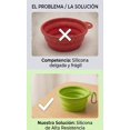thumbnail image 3 of Plato Para Perro Plegable Silicona Portatil Viaje Mascotas Verde, 3 of 5