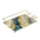 thumbnail image 1 of Bandeja de tocador de baño Sunnimix organizador de Maquillaje L Azul y dorado, 1 of 8