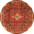 thumbnail image 1 of Ahgly Company Indoor Round Persian Orange Traditional Area Rugs, 4' Round, 1 of 1