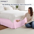 thumbnail image 6 of SGI bedding 15 inch Drop Bed Skirt Queen Size Platform Style, Classic Tailored Look, Elegant Pleated Style Dust Ruffle, Split Corners, Wrinkle Resistant Microfiber - Pink, 6 of 8