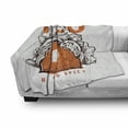 thumbnail image 3 of Calligraphy Soft Flannel Fleece Blanket, Taco with Hot and Spicy Mexican Traditional Snack Menu Grunge Art, Cozy Plush for Indoor and Outdoor Use, 50" x 60", Vermilion Eggplant White, by Ambesonne, 3 of 6
