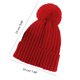 thumbnail image 3 of Toddlers Knit Hat with Pom Pom, Unisex Girls Boys Beanies Cap Autumn Winter Bonnet Hat Comfortable Baby Knitted Cap Red Mix, 3 of 4
