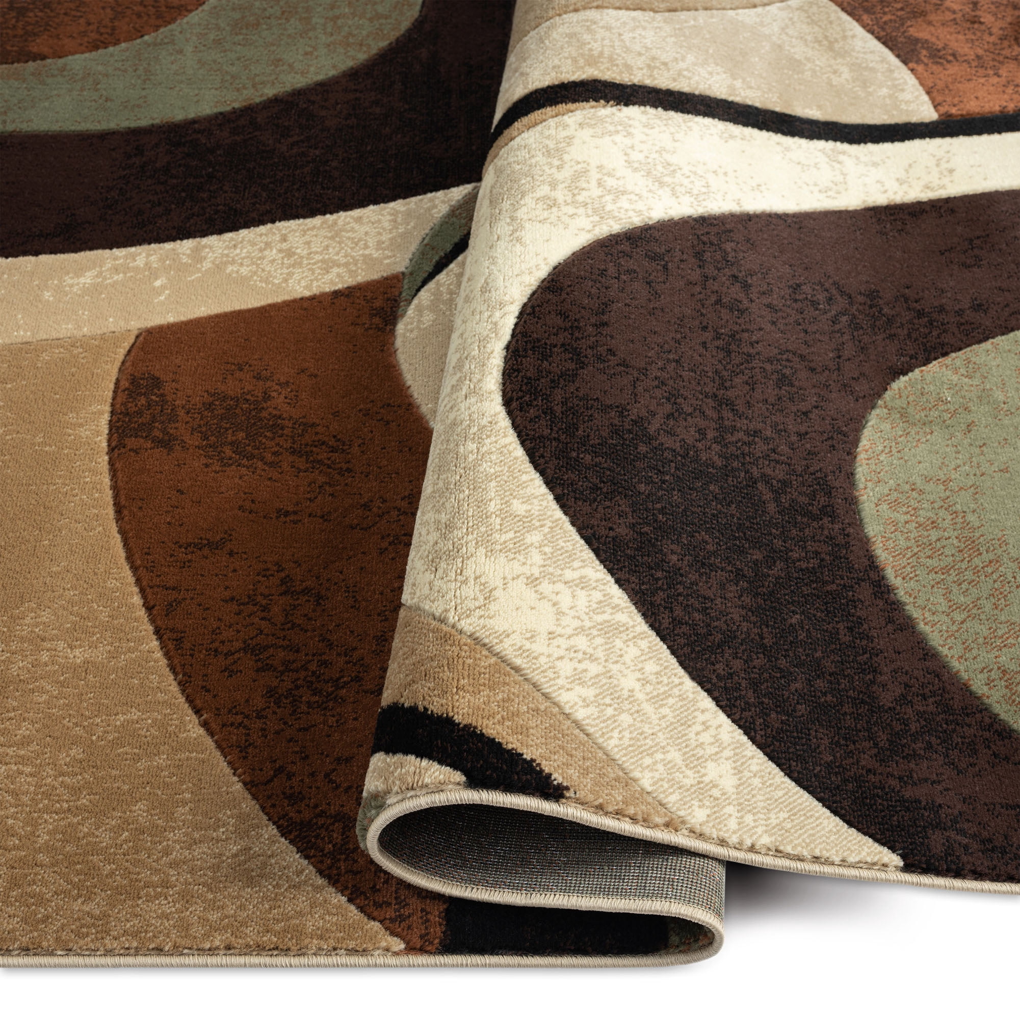 Home Dynamix Tribeca Slade Contemporary Abstract Area Rug, Brown/Green, 39"x55"