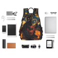 thumbnail image 4 of Honeii Starry Night Cat Guitarist Print Lightweight Backpacks,Carry on Backpack,Durable Backpack for School, Work & Travel, 4 of 7