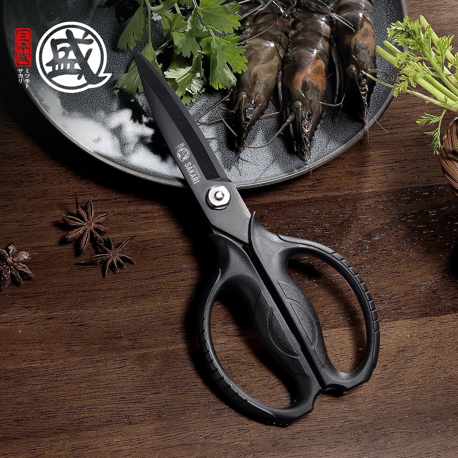 Swiss Army Brands VIC-49898 2017 Victorinox Nylon Detachable Handle Round Tip Kitchen Scissors Black - 3 in.