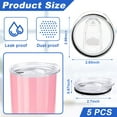 thumbnail image 6 of Siisll 5 Pcs 20 oz Skinny Replacement Lids Tumbler Replacement Lids Plastic Splash Resistant Lids Covers Spill Proof Skinny Tumbler Lid Cup Covers (Clear Color), 6 of 6