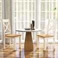 thumbnail image 4 of Gymax Modern Wooden Dining Chairs Set of 4 w/ High Back Rubber Wood Frame Armless, 4 of 9