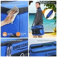 thumbnail image 6 of Dreizack Kayak Cooler Behind Seat Waterproof Cooler for Kayaking,Paddle Board Cooler Compatible with Lawn-Chair Seat Kayak Accessories Cooler Bag Kayak Cooler Tow Behind for Camping Fishing, Blue, 6 of 9