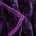 thumbnail image 3 of Lavish Home 66-S-P 8 lbs Solid Soft Heavy Thick Plush Mink Blanket , Purple, 3 of 4
