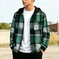 thumbnail image 7 of yillto Boys Plaid Jackets Flannel Hoodies Fall Fashion Long Sleeve Zip up Jacket Coat for Kids 5-15 Years, 7 of 7