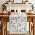 thumbnail image 2 of Table Runner 108 Inches Long for Kitchen Dining, Spring Floral Dresser Scarf Farmhouse, Dining Table Decorations for Wedding/Parties, Pink Flowers Sage Green Plaid Pastoral 13 x 108 In, 2 of 8