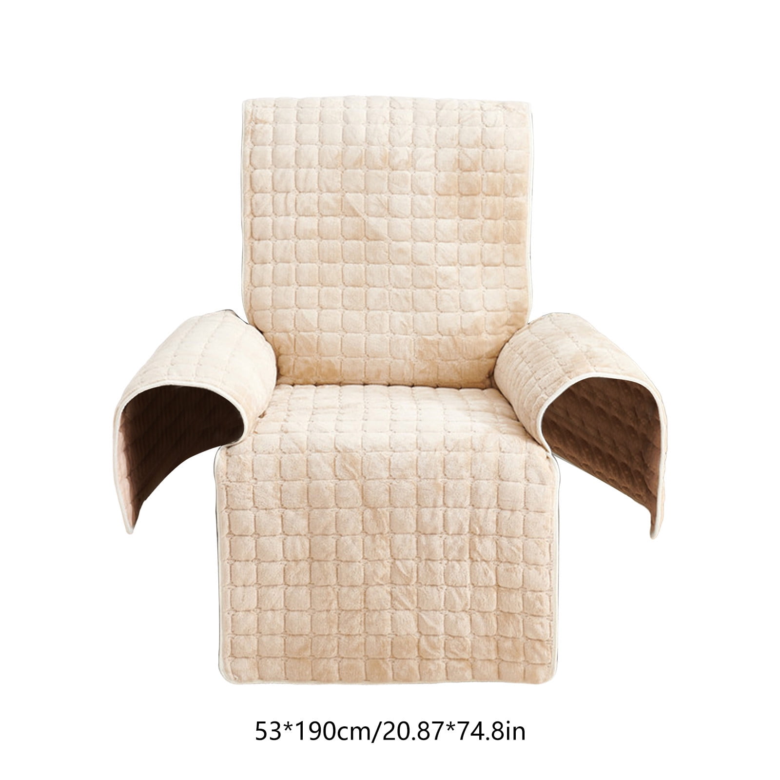 Velvet Recliner Covers Non Slip Large Recliner Chair Covers for Chairs Reversible Recliner Sofa Cover for Living Room Recliner Furniture Protectors Covers 21x75in