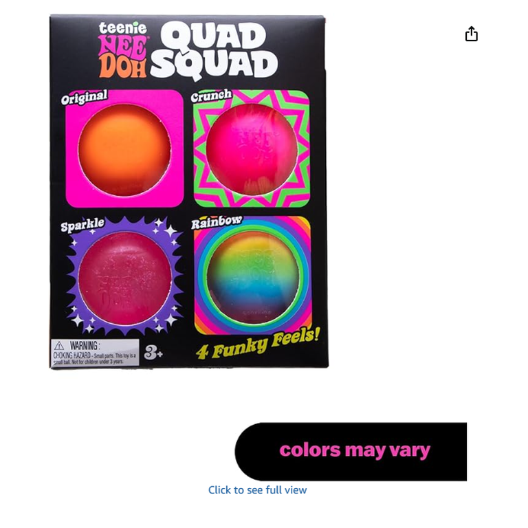 Nee Doh Teenie Quad Squad 4 Pack, 1 pack of random colors