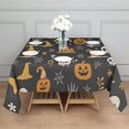 thumbnail image 3 of Happy Halloween Square Table Cloth Waterproof Spillproof Table Covers Evil Pumpkin Ghost Tablecloth for Dining Kitchen Restaurant Birthday (42x42in), 3 of 6