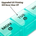 thumbnail image 3 of 2-Pack 7 Day Pill Organizer for Travel, Weekly Pill Boxes and Organizer, 14 Day XL Medication Organizer Dispenser for Fish Oils, 3 of 6