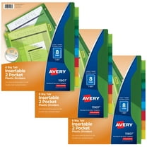 Avery 8-Tab Dividers, Big Tab, 2 Pockets, 3 Sets (71907)