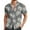 Grey, variant on Shirts for Men Beach Trendy Comfortable Loose Casual Collar Button Open Short Sleeve Shirt Top L