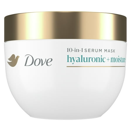 Dove 10-in-1 Hydrating Hair Mask Hyaluronic Moisture with Hyaluronic Serum, 9.2 oz Jar