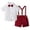 WhiteB, variant on Agkizg Summer Boys Outfit Sets,Toddler Boys Clothing Sets,Short Sleeve Tops and Jumpsuits Pants Outfit Set Graphic Formal Suit Set Childs Dressy Multiple Pieces Suit Sets