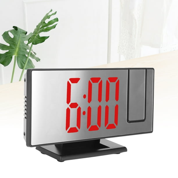 Reloj despertador digital, reloj despertador digital de proyección Reloj despertador digital de proyección Calendario Reloj despertador con espejo Tecnología innovadora Jadeshay A