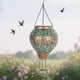 thumbnail image 1 of Lámpara colgante de globo aerostático con energía solar, decoración de jardín, versátil para patio, resistente, portátil, 15 x 46 cm, diseño, 1 of 8
