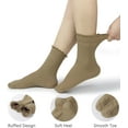 thumbnail image 2 of YooGuoGuo Ruffle Socks Women - Turn-Cuff Frilly Sock - Lightweight Cotton Socks, 2 of 6