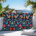thumbnail image 3 of Throw Pillow Covers 16x16 Inch Set of 2, Spring Floral Waterproof Outdoor Pillow Covers, Modern Abstract Art Birds Decorative Cushion Pillowcases for Couch, Sofa, Bed, Garden, Patio, 3 of 9