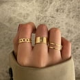 thumbnail image 3 of 3pcs/set Men's Hip Hop Rings, Adjustable Opening Ring, Joint Ring, Jewelry Gift, 3 of 5
