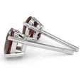 thumbnail image 2 of Lab-Created Ruby 7x5mm Oval Stud Earrings in 14k White Gold, 2 of 4