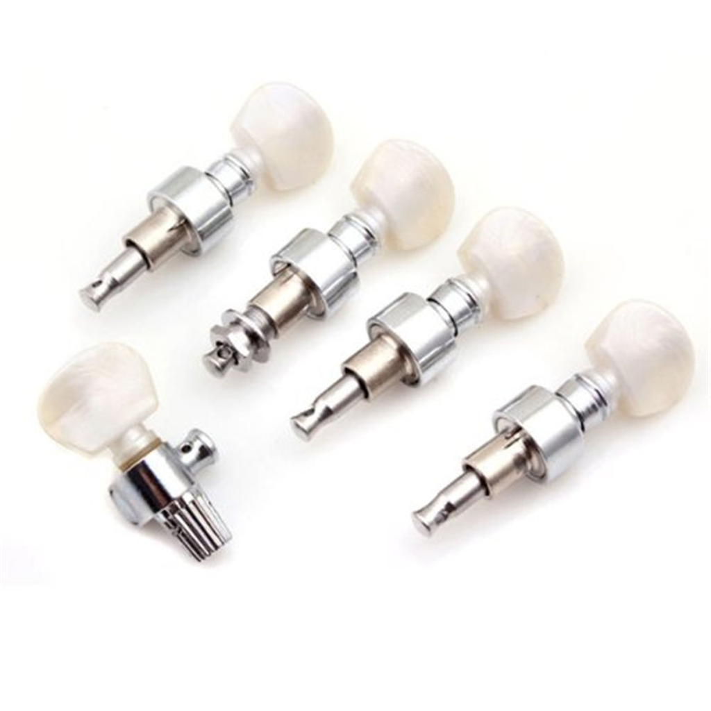 Apooke 5pcs 5 String Banjo Replacement Peg/Key Pearled Machine Head Square Button Tuning Tuner Machine Heads