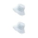 thumbnail image 4 of Qarigey Manténgase seguro con estilo Elegante sombrero de protección solar para exteriores Casual Comfort Bucket Hat Caps blanco blanco 2Conjunto, 4 of 6