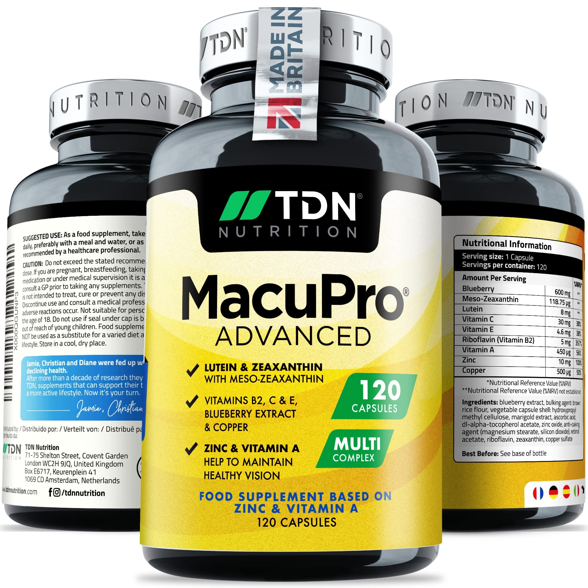 Eye Vitamin & Mineral Supplement with Zeaxanthin, Meso Zeaxanthin