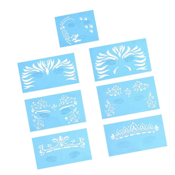 Plantillas reutilizables para pinintura facial, plantillas duraderas para pinintura facial y ácido con diseños únicos para juegos de rol y ataúd de desfaces