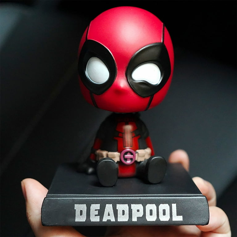 Deadpool Action Figure,4-Inch Car Ornament Spring Bobblehead