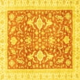 thumbnail image 1 of Ahgly Company Indoor Square Oriental Yellow Traditional Area Rugs, 3' Square, 1 of 4