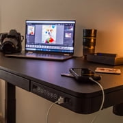 FLEXISPOT 48 Electric Standing Desk with Drawer Desktop & Adjustable Frame Quick Install w/USB Charge 3 Ports Child lock, Black