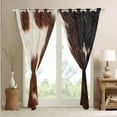 thumbnail image 4 of Highland Cow Cowhide Curtains & Drapes,Black Brown Milk Cow Print Window Curtains,Rustic Farm Animals Blackout Curtains,Bull Cattle Skin Window Treatments Boho Decor, 4 of 6