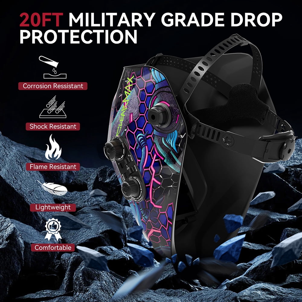 ARCCAPTAIN Large View Auto-Darkening true color Welding Helmet