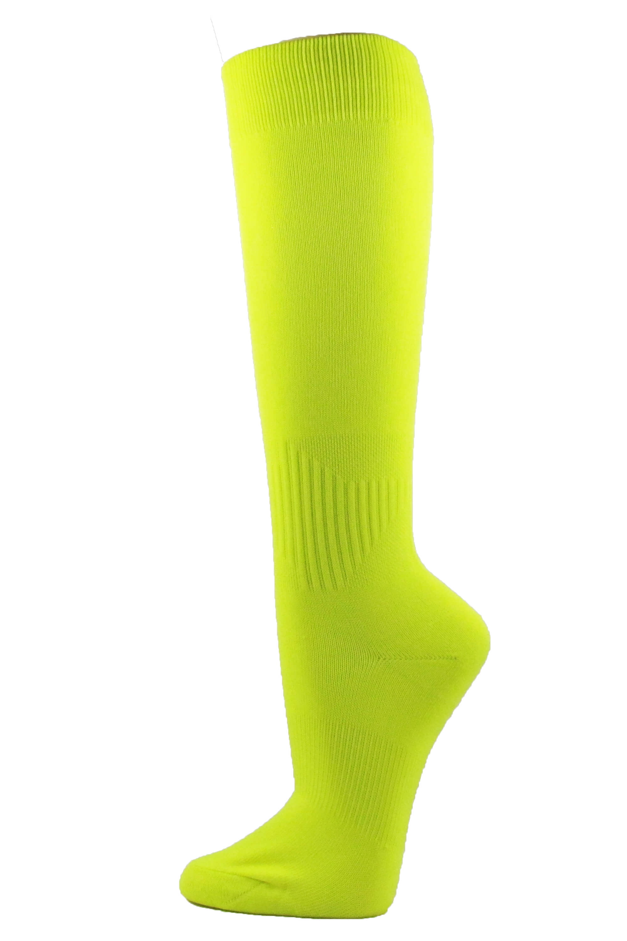 High Five Sports Premier Soccer Football Neon Lime Green 30" Socks Large NEW 