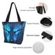 thumbnail image 4 of Fotbe Futuristic Blue Light Wolf Bolsa de Playa con Estampado, Bolsa de Hombro, Bolsa de Mano Espaciosa, Bolsa de Viaje Ligera, Bolsa de Compras Versátil, 4 of 6