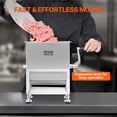 thumbnail image 3 of VEVOR Manual Meat Mixer, 15L Fixed Tank Meat Processing Equipment(Mixing Maximum 15LBS for Meat), Stainless Steel Meat Mixer, Sausage Mixer Machine with Lid and Handle, Ground Beef Hand Mixer, 3 of 9