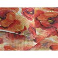 thumbnail image 3 of Ambesonne Poppy Quilted Bedspread Set 3 Pcs, Watercolor Romance Flowers, Twin, Dark Coral Vermilion, 3 of 4